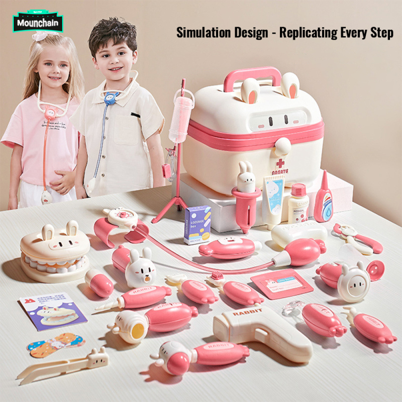 Doctor Toy Kit For Toddlers 4-6 Simulation Doctor Toy Pretend Play Toy Doctor Set Reusable Interactive Toys For Kids Baby ราคา 335 บาท*ส่งฟรี
