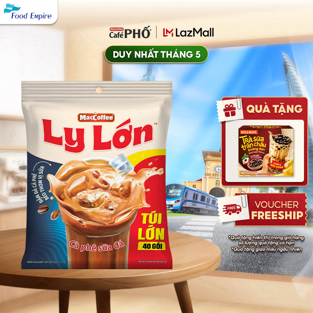 Cà phê Ly Lớn Sữa Đá - MacCoffee ( túi 40 gói x 26g )