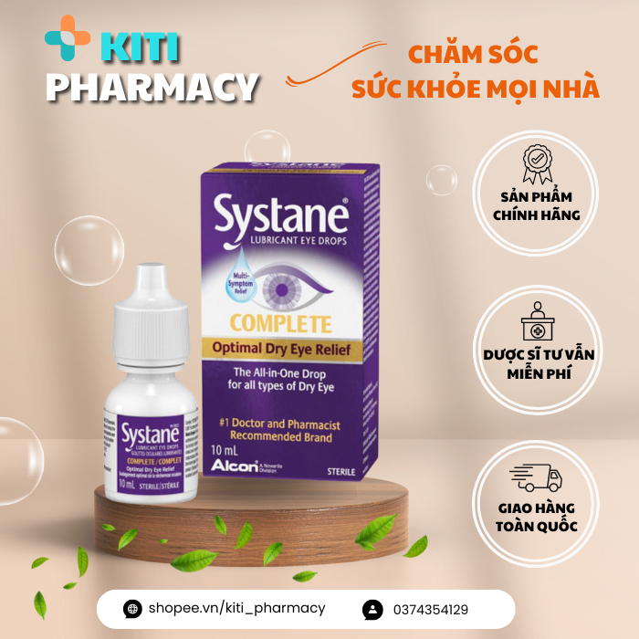 NHŨ TƯƠNG NHỎ MẮT SYSTANE LỌ 5ML -  giảm các tình trạng kích ứng mắt, khô mắt