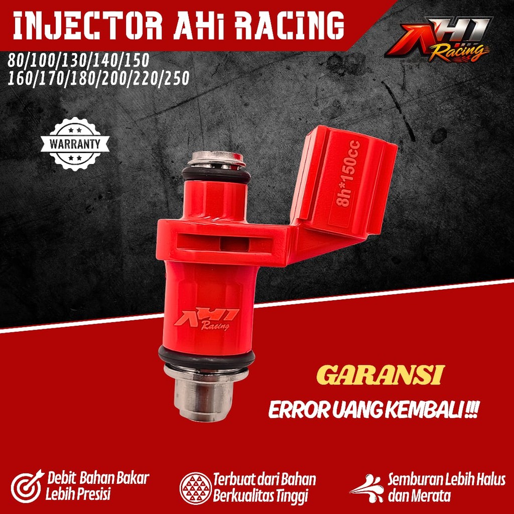 Ah1 Racing Injector Injektor Mxking Nmax Vixion New Mio M3 Mio J Fino R15 V1 V2 V3 V4 Wr155 Mio Soul Gt Gear Xride Freego Fazzio Xabre Mx King V1 Vixion R 155 6 8 10 Hole 130 140 150 160 170 180 200 220 250 Cc Guarantee Harga 152,000 rupiah*Gratis Ongkir