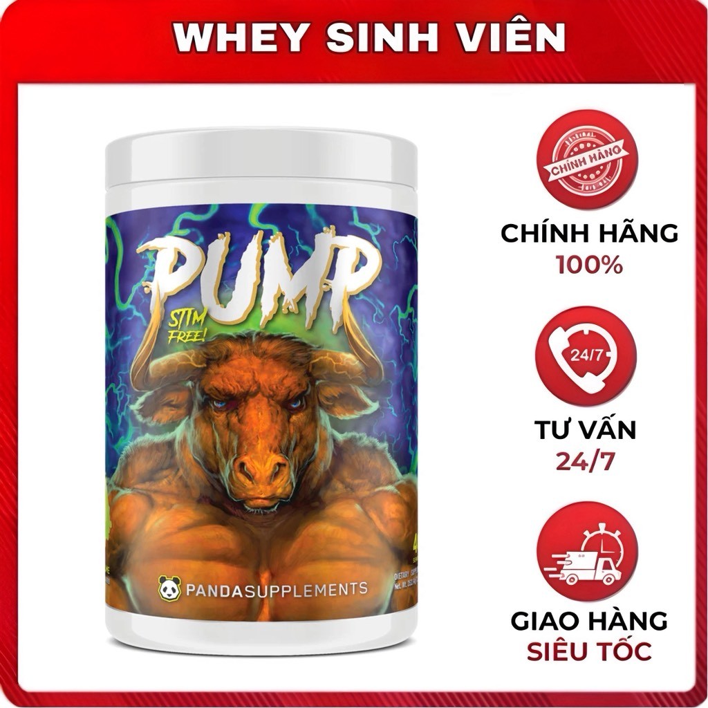 Bột Uống Panda Pump Stim-Free Pre Workout – Hỗ Trợ Pump Cơ, Tập Trung Và Sức Mạnh - Whey sinh vien