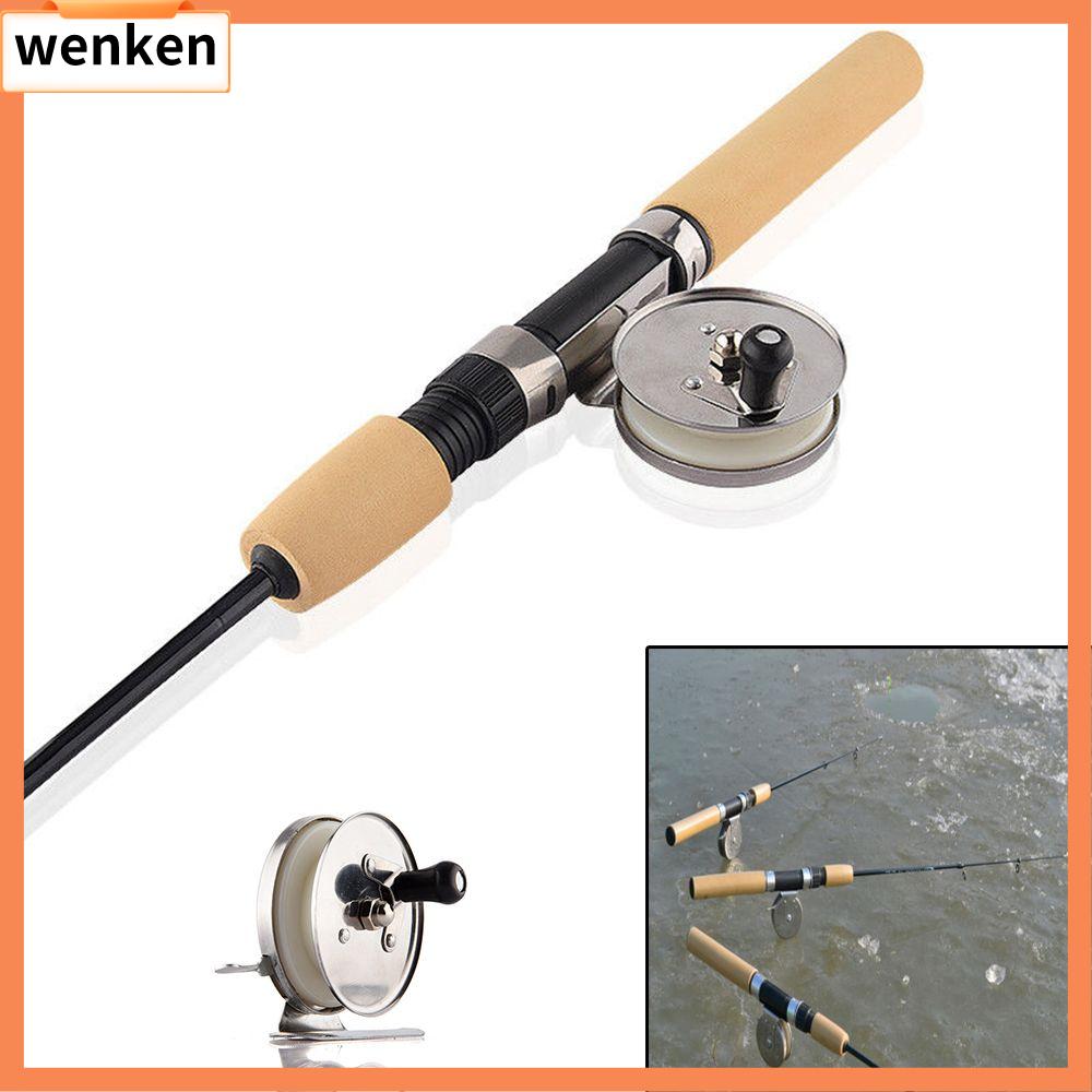 WENKEN Portable Spinning Winter Reels Retractable Ice Fishing Rods Pen Pole