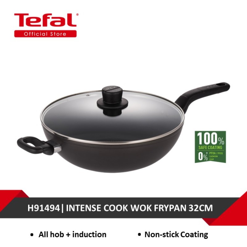 Tefal Intense cook wok frypan 32cm H91494 Singapore