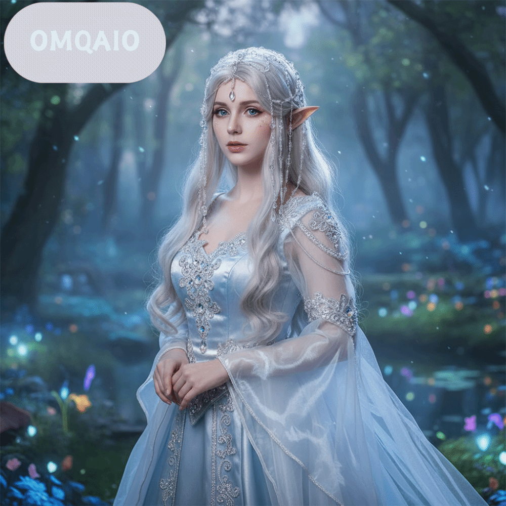 OMQAIO แบบเกาหลี ลูกปัดคริสตัลสำหรับเครื่องประดับผม ชายกระโปรงยาว นางฟ้า มงกุฎเจ้าสาว หวาน หลายชั้น โซ่ศีรษะประดับเพชร ของตกแต่งงานแต่งงาน ราคา 259 บาท*ส่งฟรี