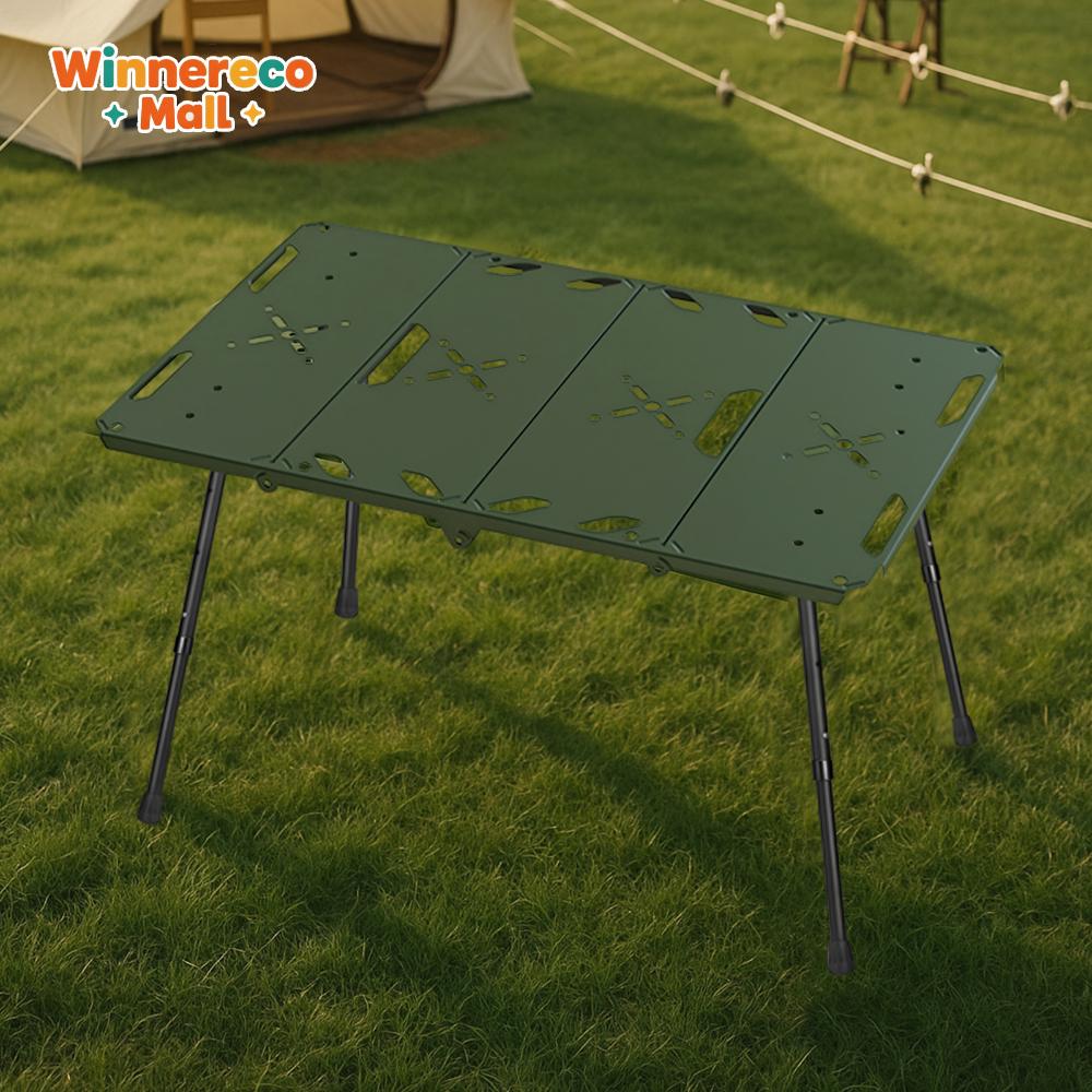 4-Fold Aluminum Alloy Outdoor Folding Table with Storage Bag Rectangular Folding Table for Garden Outdoor BBQ Cooking ราคา 2,170 บาท*ส่งฟรี
