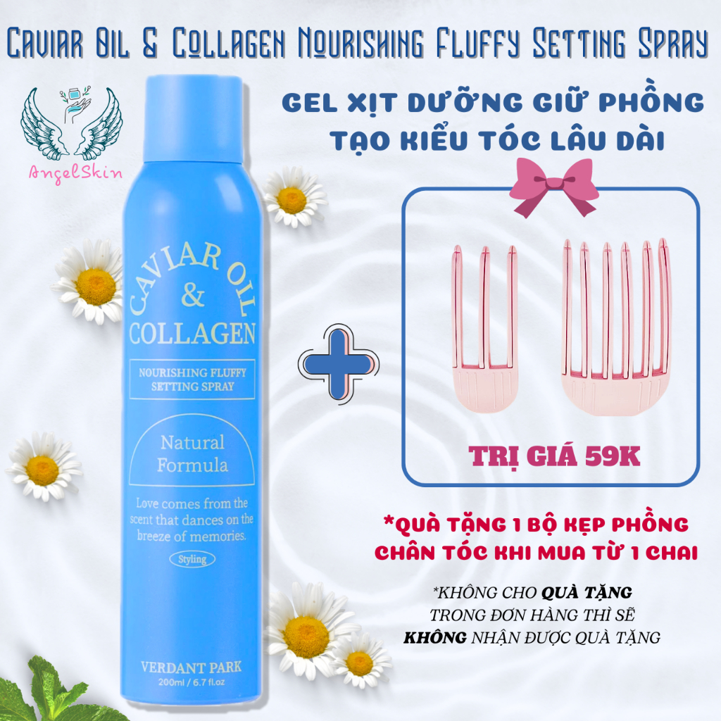   MUA 1 TẶNG QUÀ   Xịt giữ nếp tóc Gel tạo kiểu tóc VERDANT PARK lâu bết giữ nếp tóc Caviar Oil&Collagen Spray 
