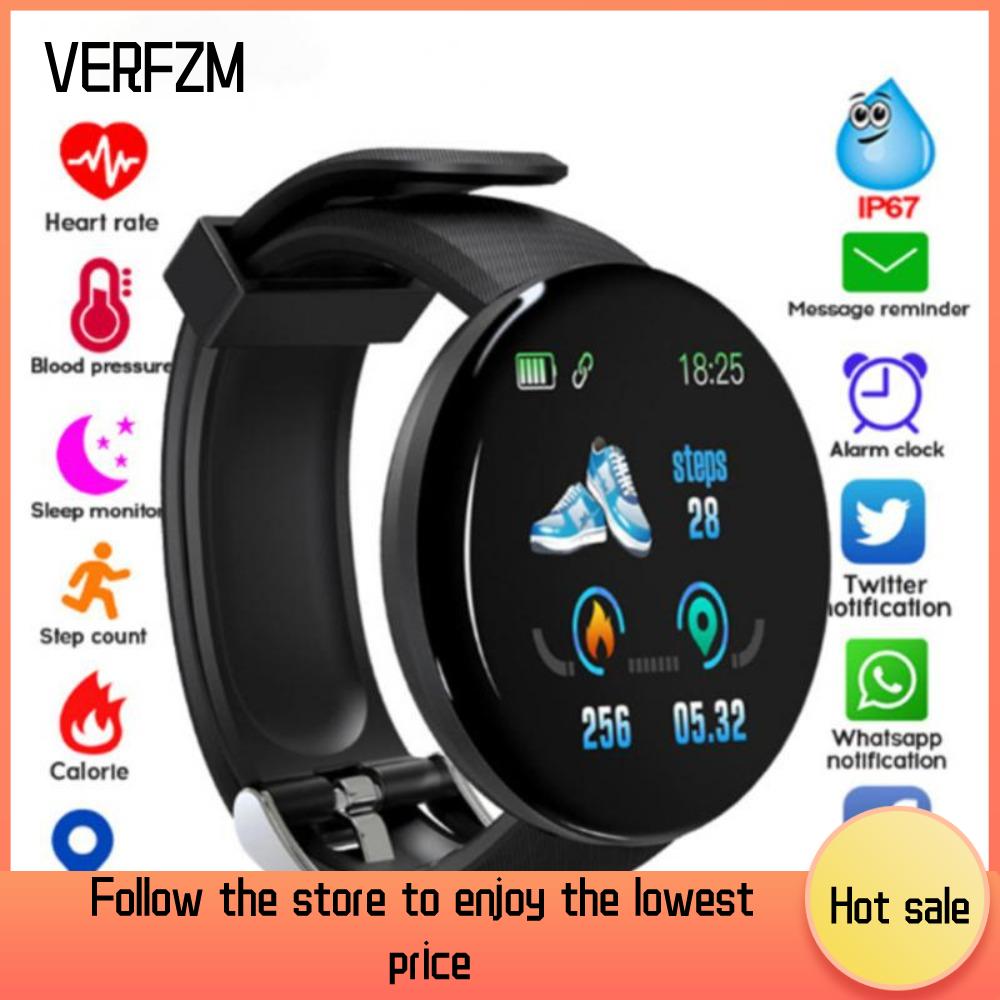 VERFZM SHOP Women Pedometer Bluetooth Smart Watch Fitness Tracker Sports