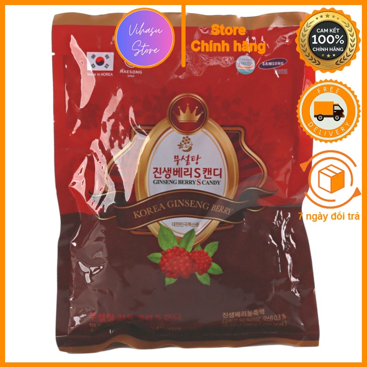 Kẹo Quả Sâm Không Đường Hàn Quốc (dùng được cho bệnh tiểu đường) [Vihasu Store]