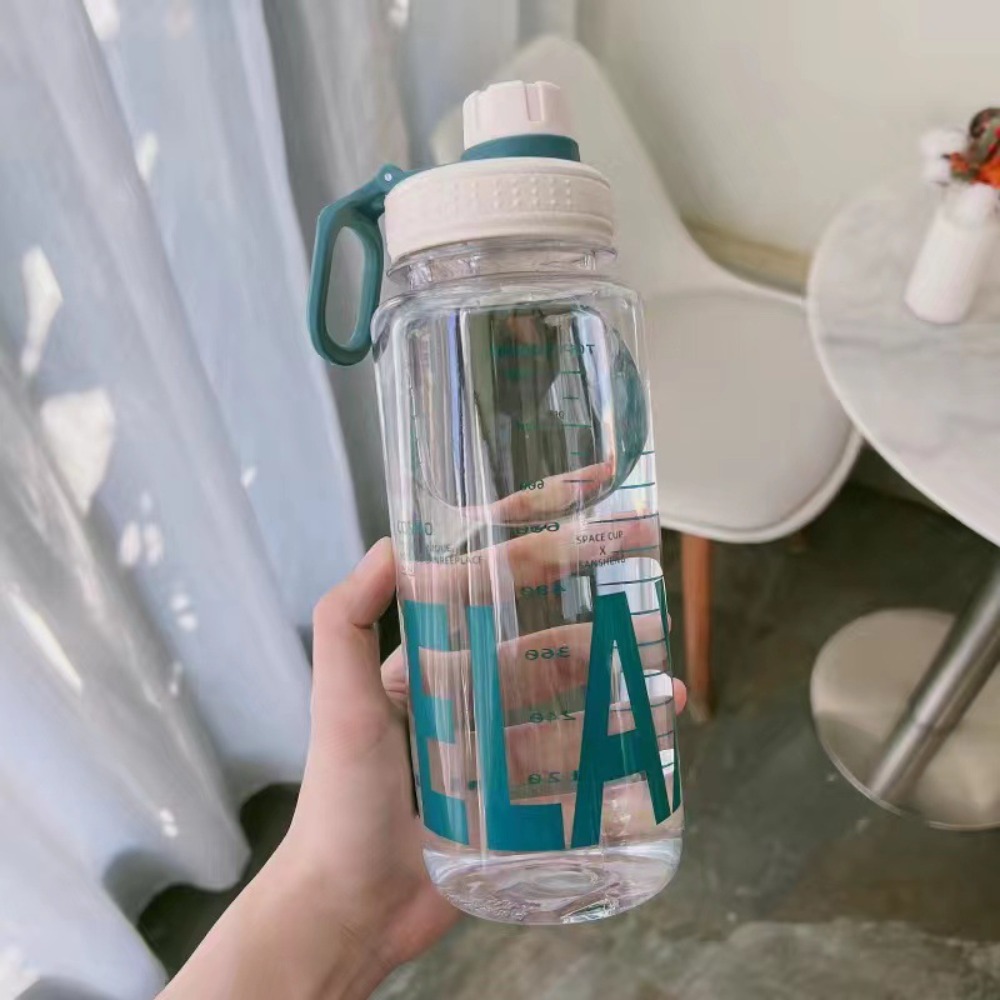 SHUKEYI Nhựa Chai nước Dung tích lớn 0,6L/0,8L/1L Chống rò rỉ Chai nước trong suốt Di động Trọng lượng nhẹ Ấm đun nước du lịch Thể thao ngoài trời - 7