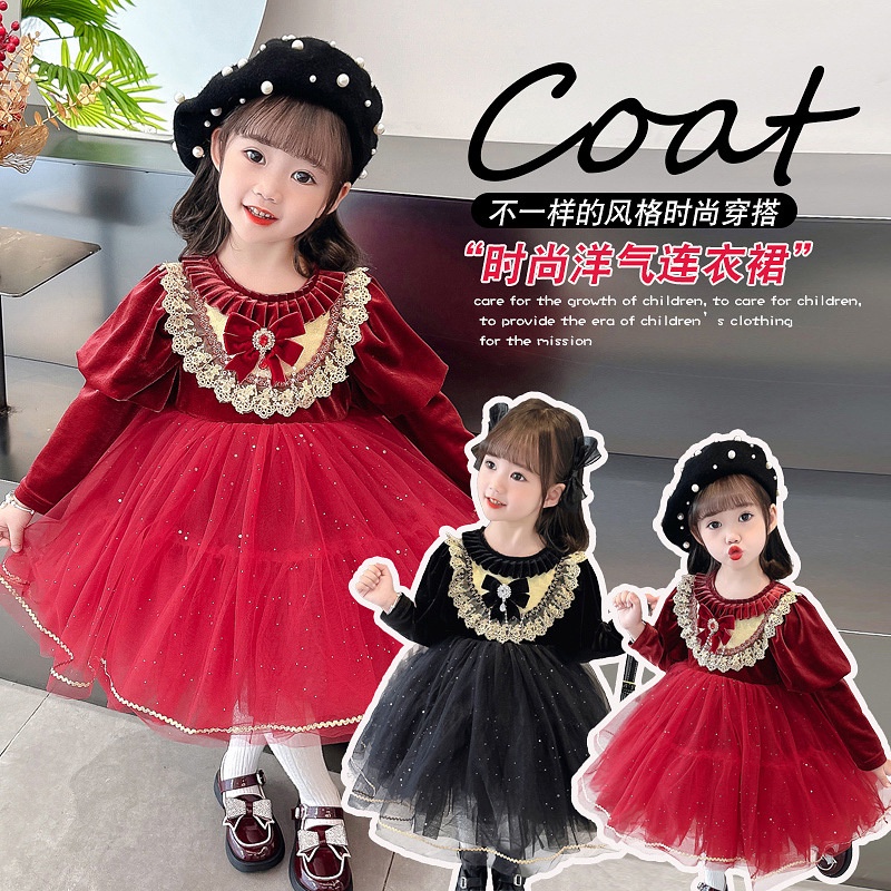 ชุดเดรสเจ้าหญิงโลลิต้า ผ้าฟลีซ สไตล์ใหม่ เหมาะกับฤดูใบไม้ร่วง และฤดูหนาว สําหรับเด็กผู้หญิง ราคา  698 บาท*ส่งฟรี