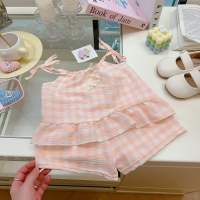 Hobibear dễ thương mùa hè rô hai bộ chi tiết cho cô gái mềm mại đám mây cotton không tay quần đùi và áo mặc nhà ngọt ngào