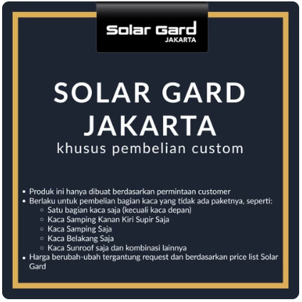 PROMO- KACA FILM SOLAR GARD PREMIUM LX40 DEPAN + BLACK PREMIUM PANORAMIC TOYOTA YARIS CROSS - Pistons Up Harga 4,948,000 rupiah*Gratis Ongkir