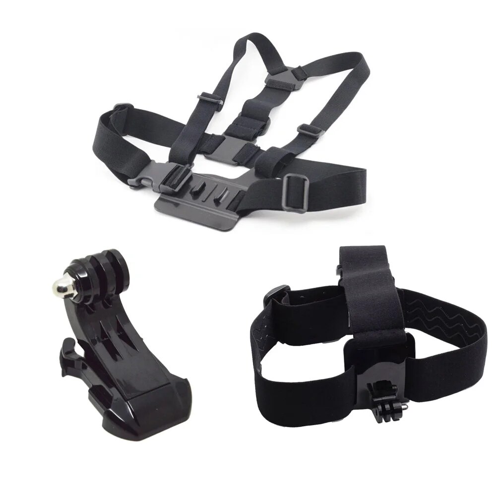 Tiết kiệm lớn nịt ngực núi đai đeo đầu dây đeo cho SJCAM SJ10 sj9 SJ4000 SJ5000 M10 Gopro Hero 9 8 7 6 5 4 3 + 3 phụ kiện camera hành trình