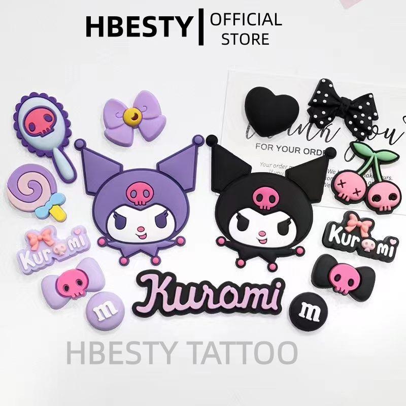 HBESTY New Sanrio Kulomi pvc soft glue DIY jewelry hairpin water cup mobile phone case refrigerator sticker decorative sticker