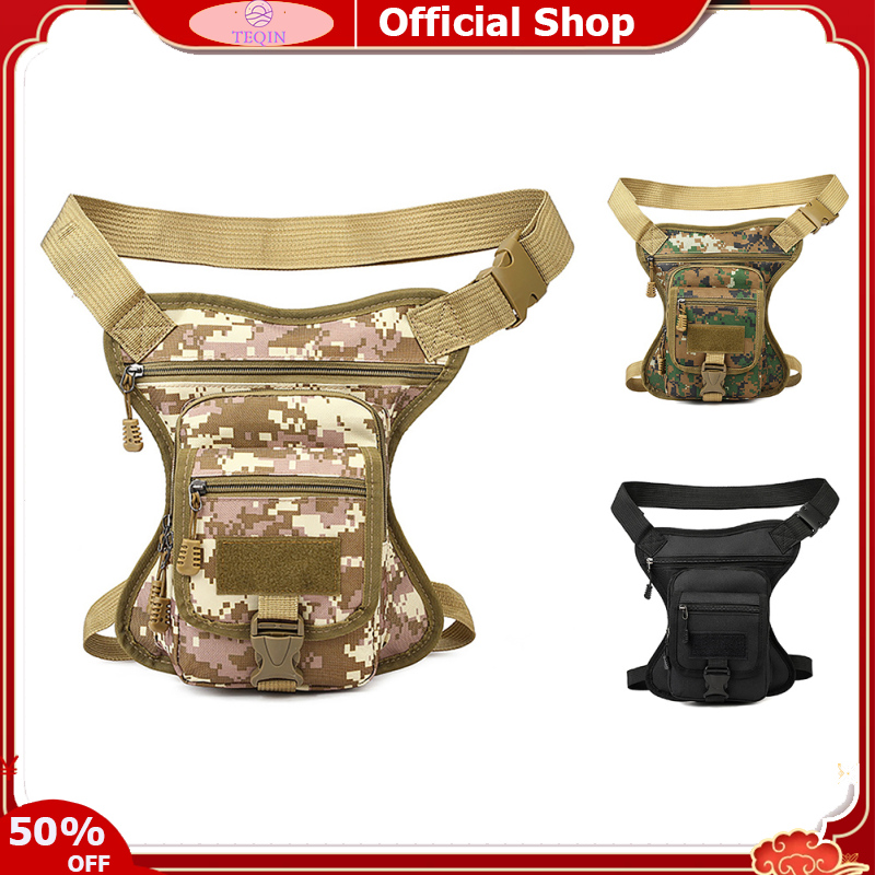 TEQIN toy new Men's Leg Bag Waist Bag Fanny Pack Outdoor Multifunctional Bike Cycling Hip Bag Waist Bag 1000D Oxford Cloth Fanny Pack Motorcycle Outdoor Bag ราคา 174 บาท*ส่งฟรี