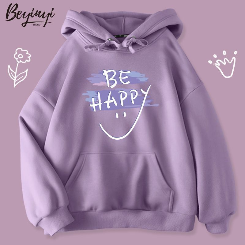 Cảm giác thiết kế áo dài nữ trang Sweatshirts nữ Áo Hoodies phục mùa thu mùa thu mới phong cách nữ vệ sĩ mũ mũ oversize mỏng nhung r1509