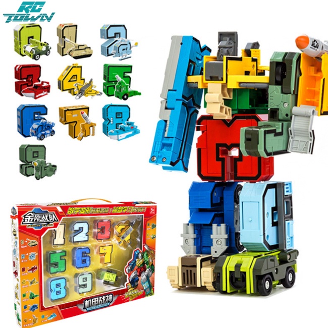 *Đồ Chơi Lắp Ráp Rô Bốt Biến Hình 0-9 Rc