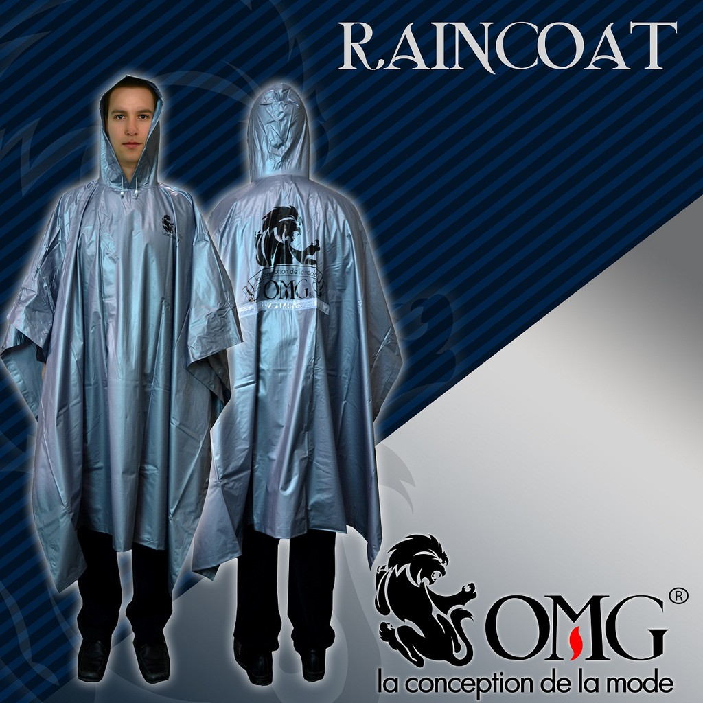 Jas Hujan Poncho kelelawar Raincoat OMG 100% PVC Waterproof Scotlight OMG Poncho Tanpa Lengan Harga 48,888 rupiah*Gratis Ongkir