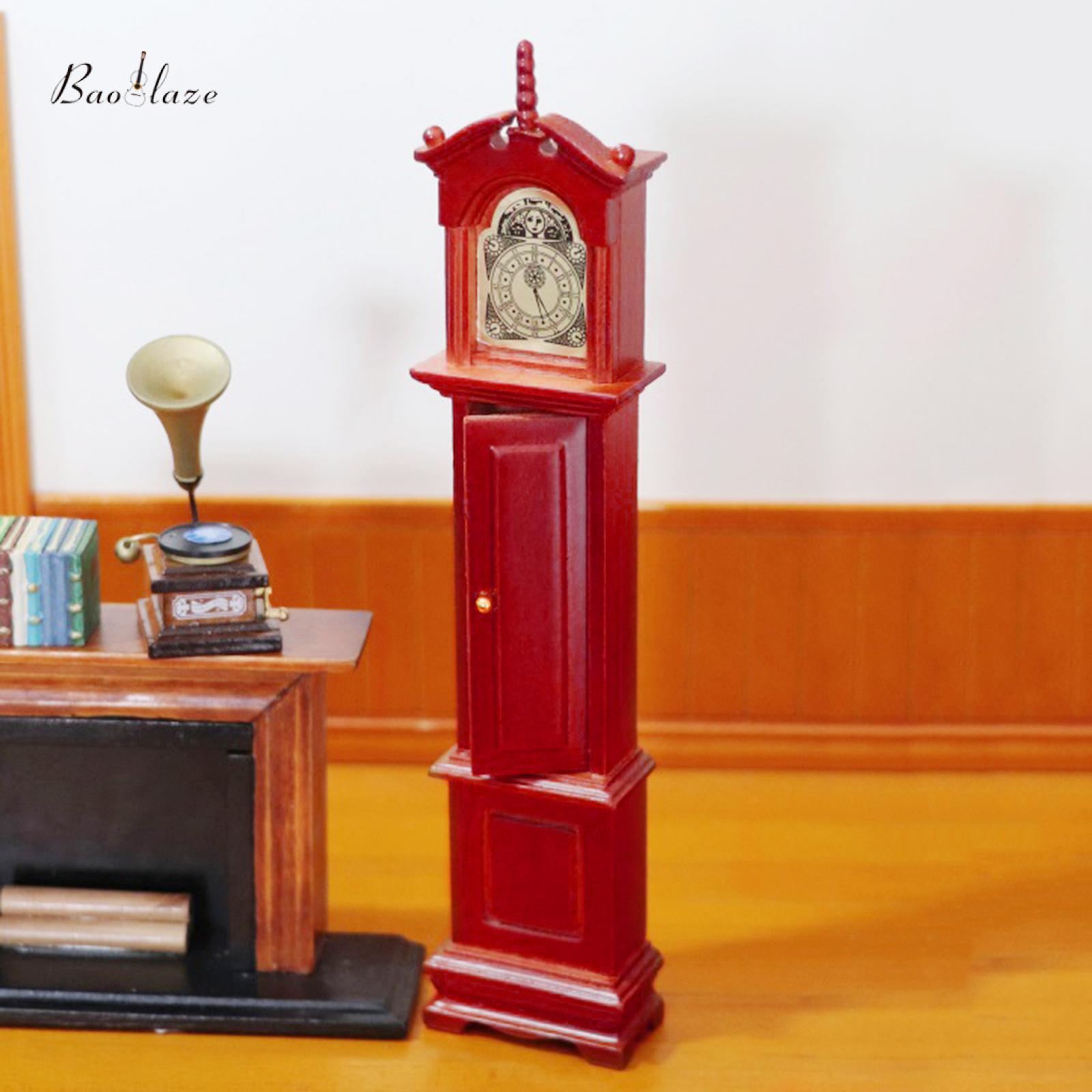 Baoblaze Dollhouse Miniature 1:12 Scale Traditional Grandfathers Clock Wood ราคา 7,684 บาท*ส่งฟรี
