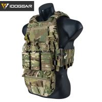 Idogear FCSK ชุดเสื้อกั๊กยุทธวิธี พร้อมแผ่นรองไหล่ และกระเป๋าหล่น 3320