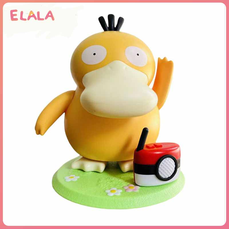ELALA Hộp Nhạc Hành Lý Dễ Mang Theo Tự Làm Pokemon Psyduck Mô Hình Động