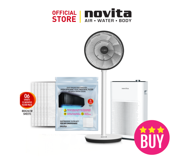 Air Purifier NAP200 + GreenFan F-2 + Electrostatic Filter ACF1 (For Air Conditioners) Singapore