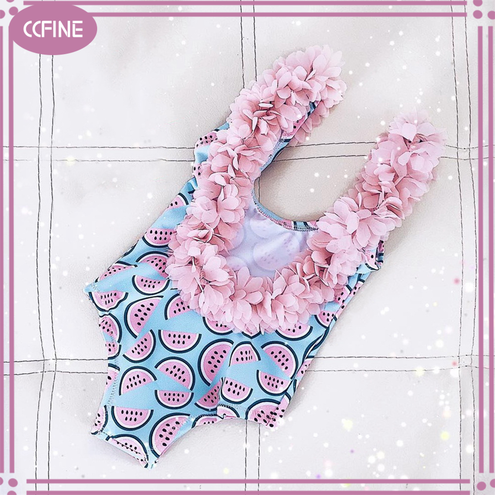 Ccfine linh hoạt bé Áo tắm bé gái phong cách Đồ bơi bikini bãi biển chụp ảnh trang phục