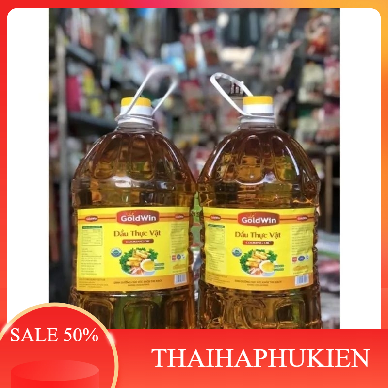 Dầu ăn Goldwin Can 10 Lít - Dầu thực vật thể tích thể lỏng 9000ml