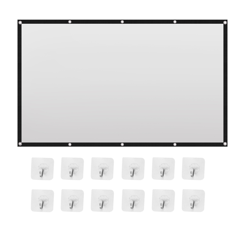 【Latest model】Projector Screen for Home Theater HD White Foldable Anti-Crease