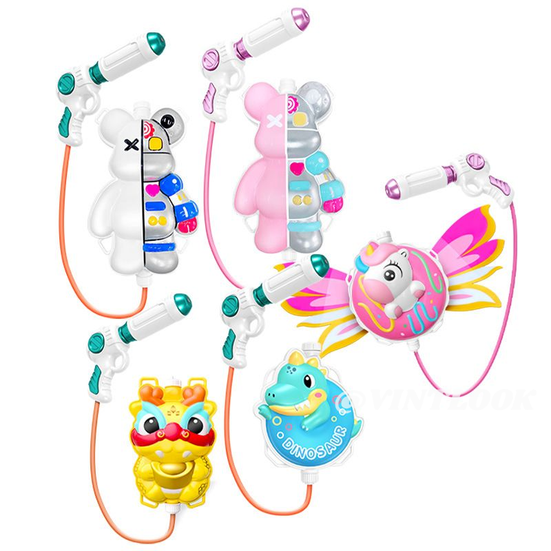 VINTLOOK Children's Backpack Water Gun Toy Pull-out Water Pistols Water Splashing Festival Water Fight Beach Water Playing Toy ราคา 163 บาท*ส่งฟรี