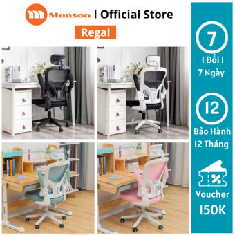 Ghế Văn Phòng Công Thái Học Xiaomi Manson Regal Tay Gập Linh Hoạt, Tựa Đầu Giảm Đau Vai Gáy