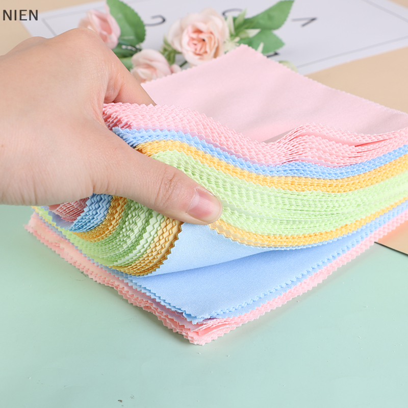 NIEN 10 chiếc khăn lau kính sạch khăn lau kính râm vi sợi