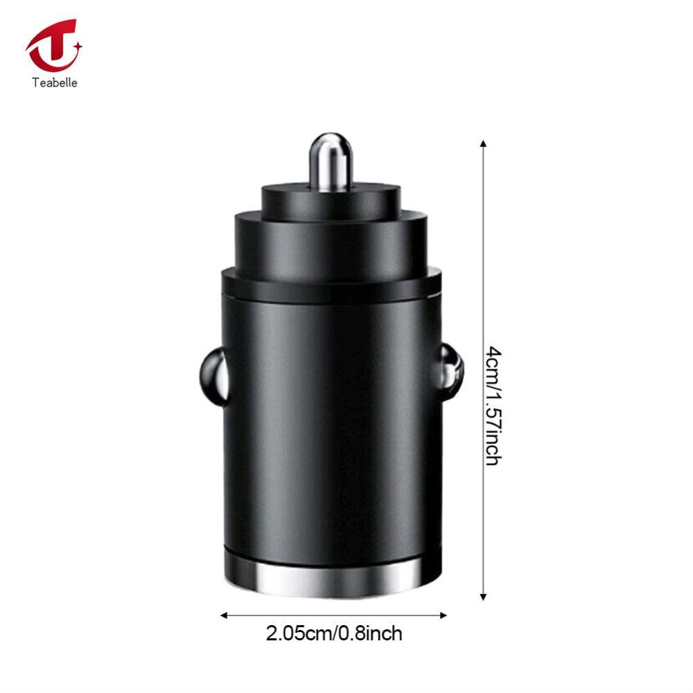 Teabelle   200W Mini Xe cổng kép sạc USB Nhẹ Hơn Nhanh Chóng Sạc ổ cắm bật lửa 100W Pd loại USB C cổng kép S Vô Hình Kim Loại Sạc