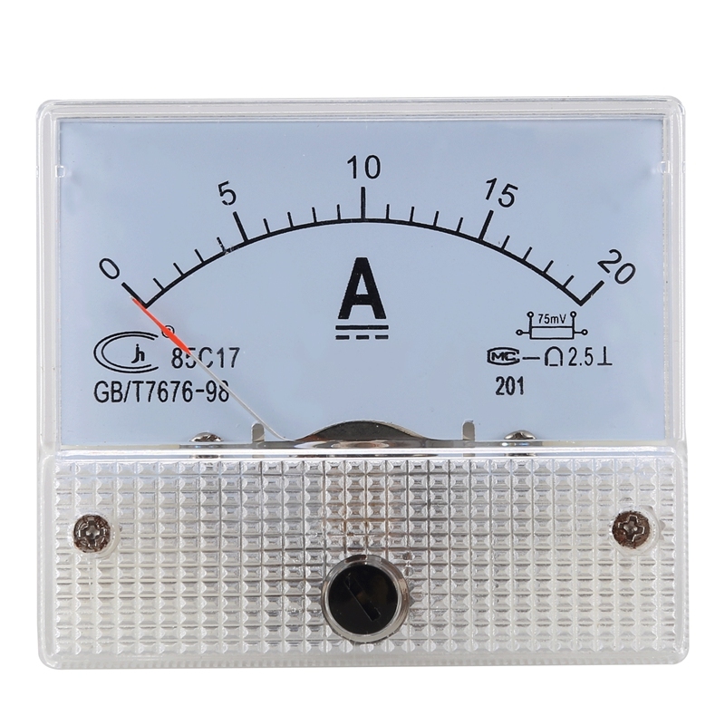 DC 0-20A Analog Amp Meter Ammeter Current Panel + 20A 75mV Shunt Resistor cao cấp