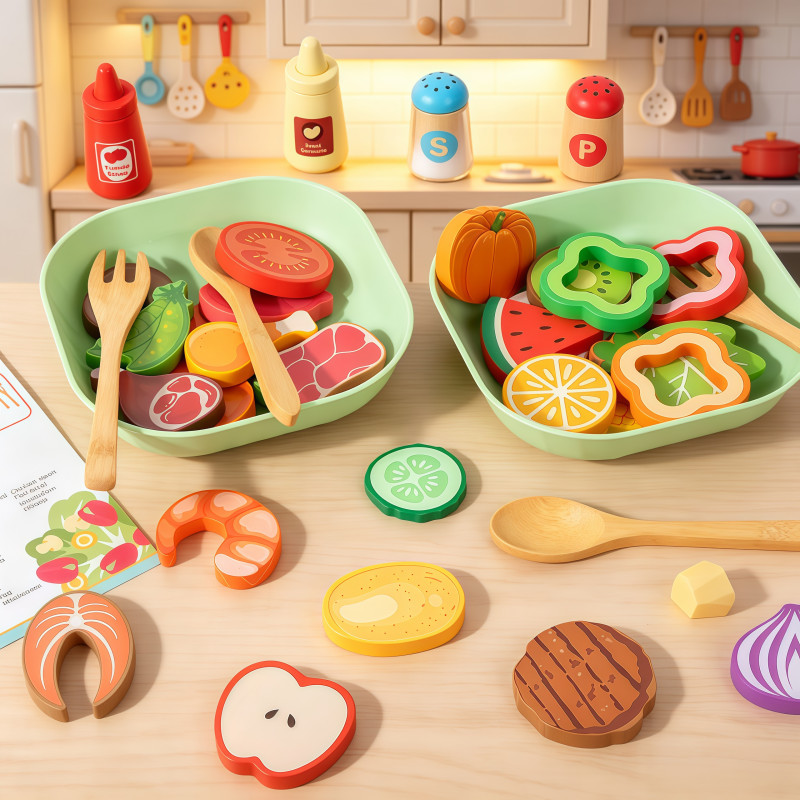 【BHQ TOYS】ชุดสลัดเพื่อสุขภาพ เซ็ตทำอาหาร ของเล่นไม้ ของเล่นบทบาทสมมติ ของเล่นเสริมพัฒนาการ 3 ปี ขึ้นไป ราคา 231 บาท*ส่งฟรี
