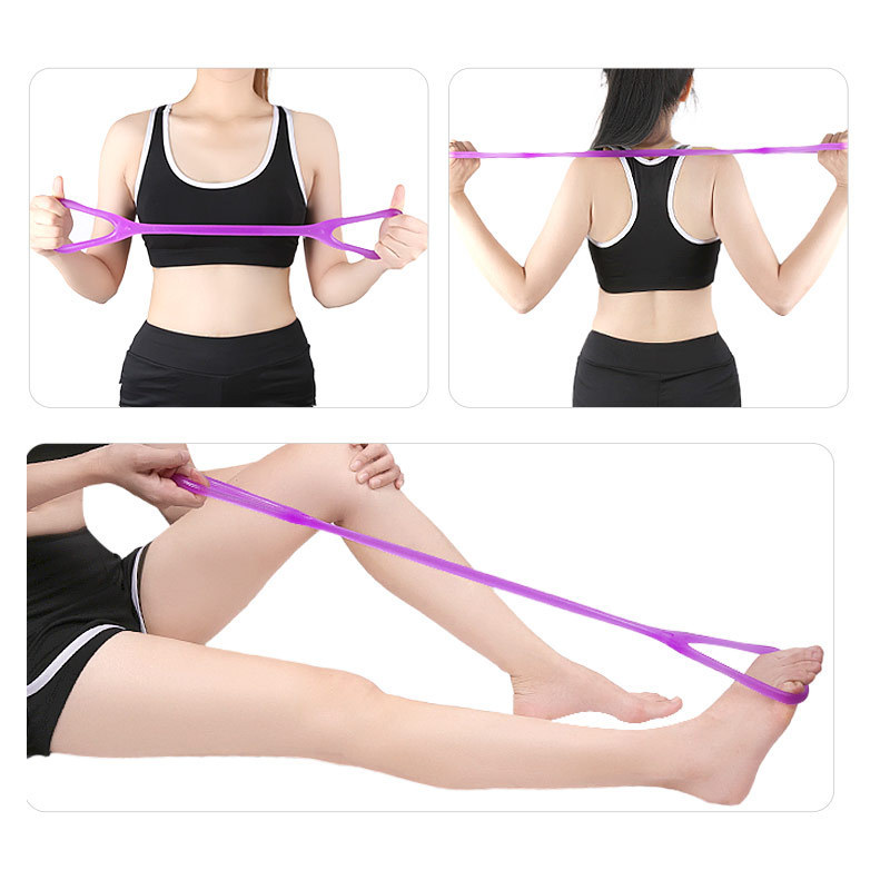 8-word tension device home exercise fitness yoga tension rope men's and women's arm shoulder training back exercise equipment