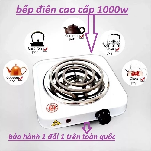 Bếp Điện Mini Xoán Ốc Pha Cafe, Trà, Nấu Nước, Hơ Lá Trầu 1000w