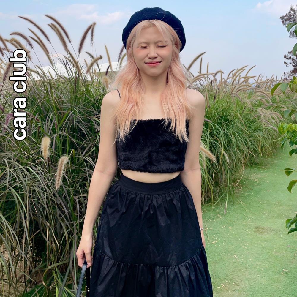 CARA Áo Croptop Nữ Milana hai dây vải lông mềm mại quyến rũ