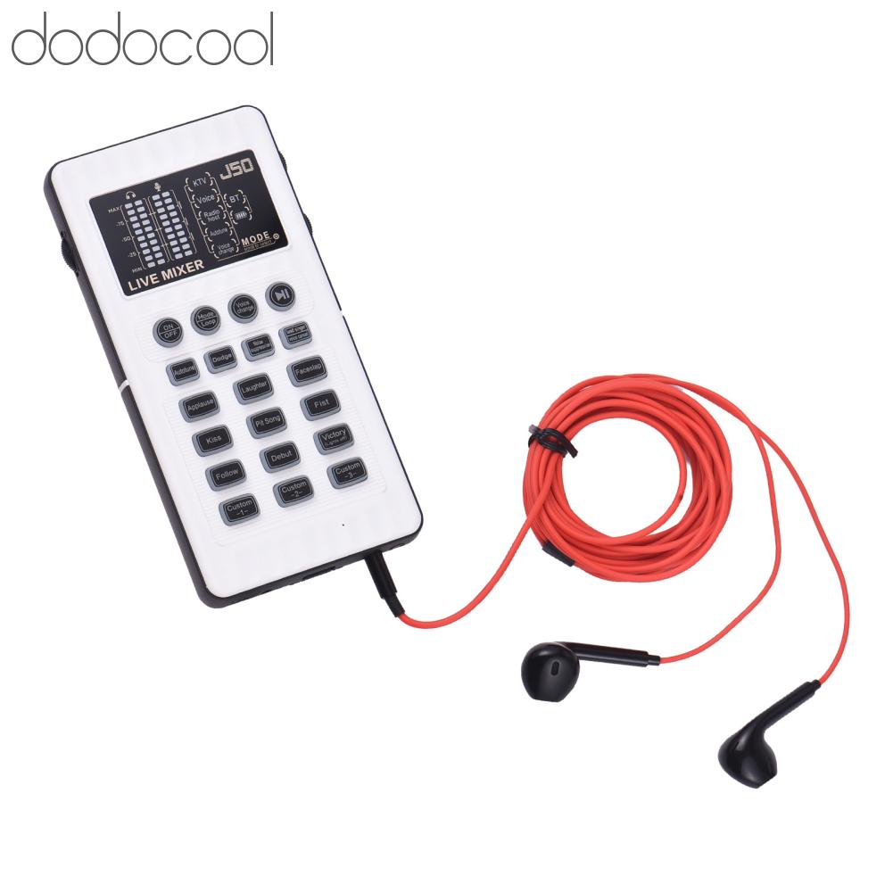 Máy hiệu ứng âm thanh dodocool Bộ ĐỔI GIỌNG NÓI Thiết bị bộ ĐỔI GIỌNG NÓI di động với 9 hiệu ứng âm thanh đầy màu sắc ánh sáng Mini Phát sóng trực tiếp máy hiệu ứng âm thanh micrô cầm tay cho điện thoại