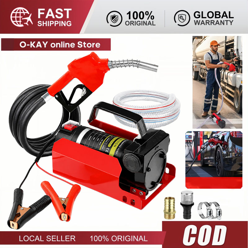 Máy Bơm Dầu Diesel 12V Tự Mồi Công Suất Lớn Súng Hút Dầu Di Động Dành Cho Ô Tô Xe Tải Cao Cấp