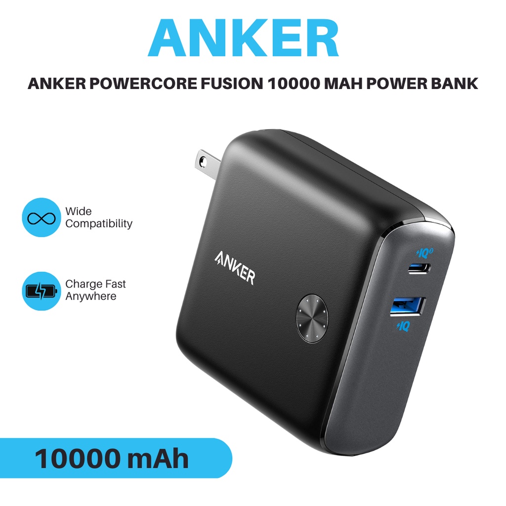 Anker Power Bank, Compact 10000mAh Portable Charger, PowerCore with USB-C  Power Delivery (25W) for iPhone 15/14/13/Pro/Max/XR/XS, Samsung S21/S20