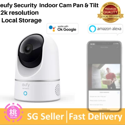 eufy Security 2K Indoor Cam Pan & Tilt, Plug-in Security Indoor Camera with Wi-Fi, IP Camera, Human & Pet AI, Voice Assistant Compatibility, Motion Tracking,