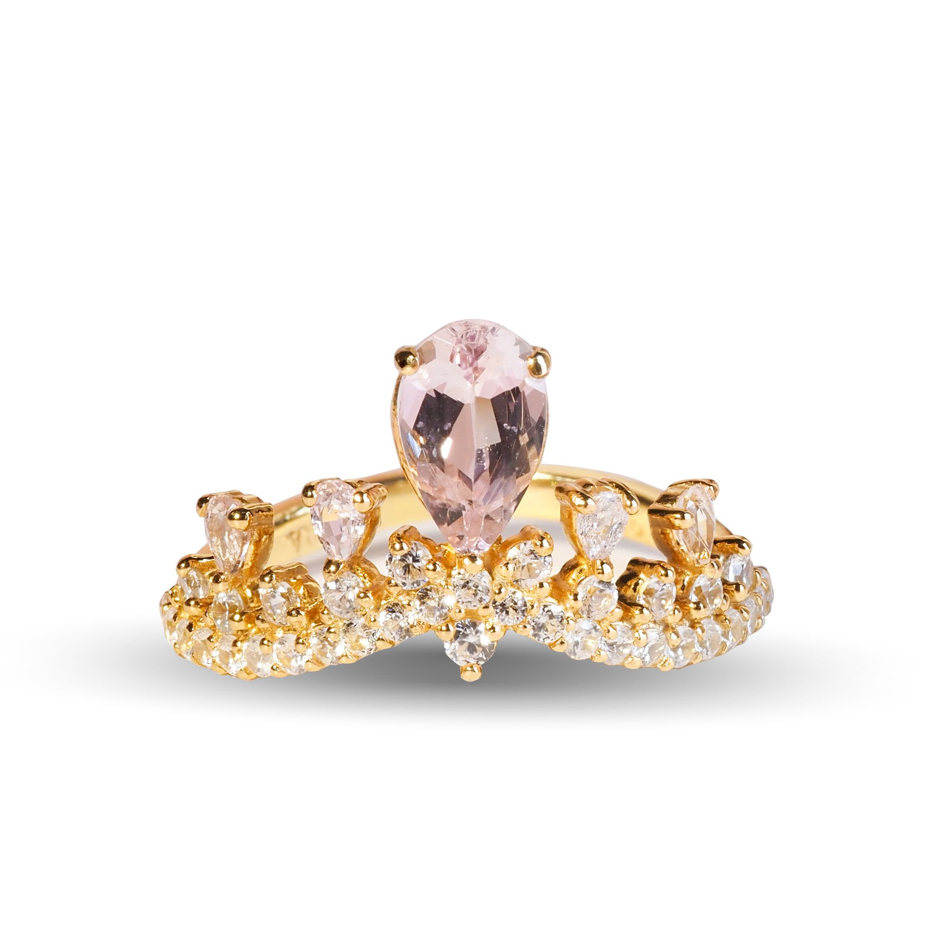 แหวน Axora Jewellery มงกุฏสีชมพูมอร์แกนไนต์ ราคา 10,234 บาท*ส่งฟรี