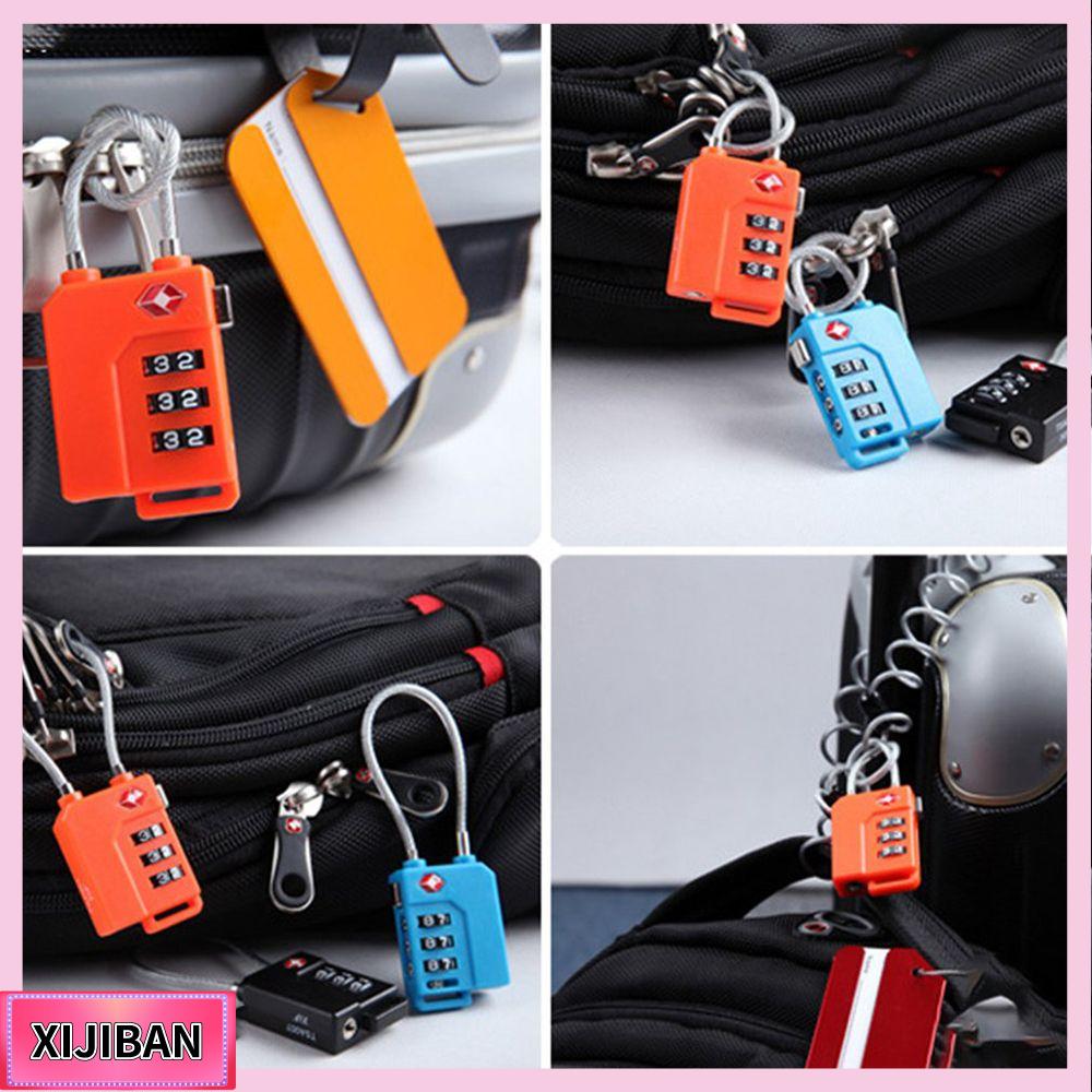 Xijiban bền mật khẩu khóa hải quan mã khóa tủ tủ locker dây thép an ninh khóa va li hành lý khóa mã hóa 3 chữ số mật khẩu khóa