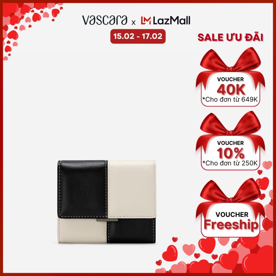   Voucher 10% | 15.02 - 17.02  Vascara Ví May Chần Họa Tiết Caro - WAL 0260 