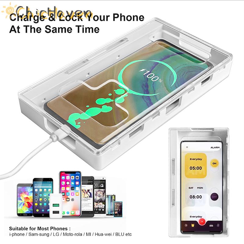 ChicHaven Điện thoại di động tù hẹn giờ khóa Hộp An toàn điện thoại thông minh lưu trữ hộp khóa container cho tự kỷ luật tự kiểm soát thời gian khóa trường hợp