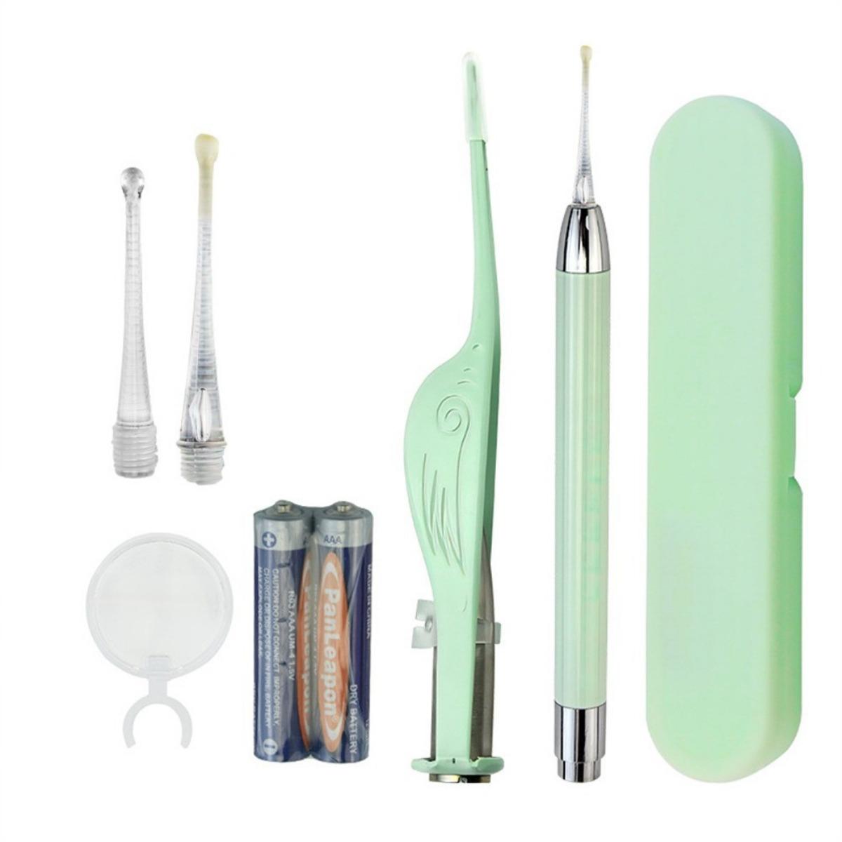 Baby Ear Cleaner Tools for Kids Ear Care Safe Gentle 4-Piece Pediatric Ear Wax Removal Kit 5X Magnifying Lens Advanced Illuminated Ear Pick Set