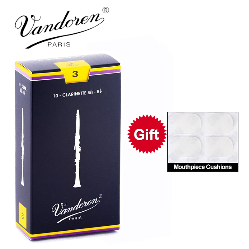 Original ฝรั่งเศส Vandoren แบบดั้งเดิมคลาริเนต/Reed สำหรับ Clarinet Strength 2.0 #2.5 #3.0 #3.5 #กล่อง10 [ของขวัญ]