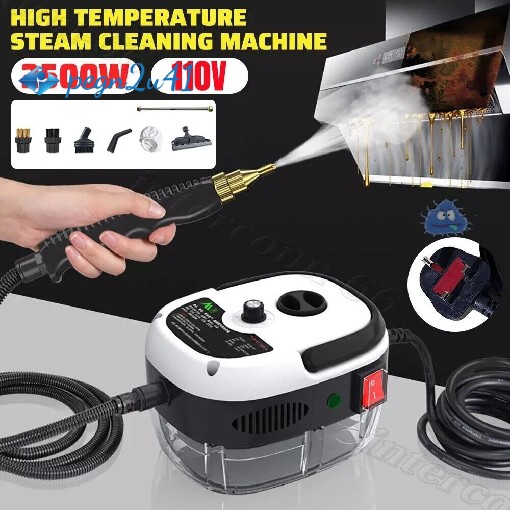 G40322 Áp suất cao Máy làm sạch bằng hơi nước Đa chức năng 2500W Máy làm sạch tự động Di động Điện thoại di động Máy làm sạch hơi cầm tay Vệ sinh điều hòa