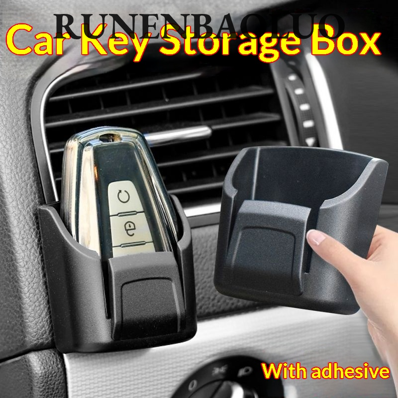 RUNENBAOLUO Car Key Storage Box with Adhesive Back for Dashboard, Convenient and Secure Key Holder for Car Interior Giá 15,000 Đồng*Miễn phí vận chuyển